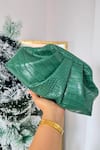 Buy_Boxwish By Bhumika_Green Textured Pattern Clutch Pouch _at_Aza_Fashions