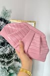 Boxwish By Bhumika_Pink Textured Pattern Rectangle Shaped Clutch Pouch _Online_at_Aza_Fashions