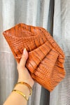 Buy_Boxwish By Bhumika_Brown Textured Clutch Pouch _at_Aza_Fashions