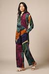 Shop_Advait_Multi Color Natural Crepe Print Abstract Swirl Collared Umi Shirt With Pant _Online_at_Aza_Fashions