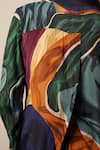 Buy_Advait_Multi Color Natural Crepe Print Abstract Swirl Collared Umi Shirt With Pant 