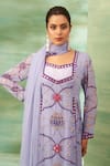 Buy_Seams Pret And Couture_Purple Georgette Printed Thread Square Dilkash Anarkali Set _Online_at_Aza_Fashions