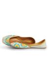 Buy_House Of Vitti India_Beige Embroidery Rainbow Motif Juttis _Online_at_Aza_Fashions