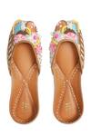 Shop_House Of Vitti India_Multi Color Embroidery Juttis _at_Aza_Fashions