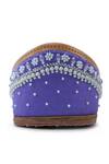 House Of Vitti India_Purple Pearls Bloom Embroidered Juttis _Online_at_Aza_Fashions