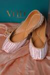 Buy_House of Vitti India_Crystal Breeze Vine Embroidered Juttis _at_Aza_Fashions