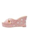 Shop_House of Vitti India_Diamond Haul Embellished Wedges _Online_at_Aza_Fashions