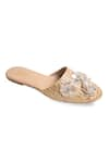 Buy_House of Vitti India_Evara 3D Sheesh Bloom Embroidered Mules _Online_at_Aza_Fashions