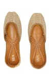 Shop_House of Vitti India_Gatsby Stripe Embroidered Juttis _at_Aza_Fashions