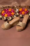 Shop_House of Vitti India_Zardozi Embroidered Wedges _at_Aza_Fashions