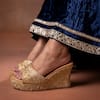 Shop_House of Vitti India_Zardozi Embroidered Wedges _Online_at_Aza_Fashions