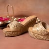 House of Vitti India_Zardozi Embroidered Wedges _at_Aza_Fashions