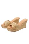 Buy_House of Vitti India_Zardozi Embroidered Wedges _Online