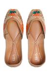 Shop_House of Vitti India_Harvest Glow Dabka Embroidered Juttis _at_Aza_Fashions