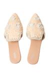 House of Vitti India_Bloom Pearl Embellished Mules _Online_at_Aza_Fashions