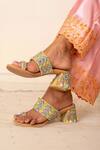 Buy_House of Vitti India_Kaleido Scallop Embroidered Heels _at_Aza_Fashions