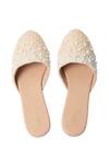 House of Vitti India_Margot Pearl Embellished Mules _Online_at_Aza_Fashions