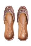 Shop_House of Vitti India_Cutdana Embroidered Juttis _at_Aza_Fashions