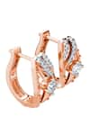 Shop_Divine Solitaires_18kt Rose Gold Diamond Wave Bali Earrings _at_Aza_Fashions