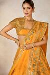 Buy_Masaba_Yellow Cape Viscos Organza Motichur Embroidered Bridal Lehenga Set 