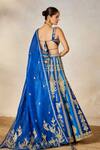 Buy_Masaba_Blue Lehenga And Blouse Heavy Raw Silk Embroidered Sehra Neel Bahar Bridal Set 