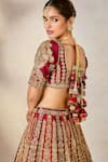 Buy_Masaba_Wine Lehenga And Blouse Heavy Raw Silk Embroidered Kokum Sherbet Bridal Set 