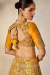 Shop_Masaba_Yellow Lehenga Heavy Raw Silk Embroidered Zardozi The Ghevar Bridal Set 