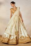 Masaba_Ivory Lehenga Heavy Raw Silk And Tissue Embroidered Nan Khati Bridal Set _at_Aza_Fashions