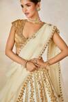 Shop_Masaba_Ivory Lehenga Heavy Raw Silk And Tissue Embroidered Nan Khati Bridal Set 