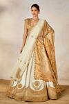 Buy_Masaba_Ivory Lehenga Heavy Raw Silk And Tissue Embroidered Nan Khati Bridal Set _Online