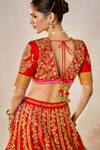 Masaba_Red Lehenga Heavy Raw Silk Embroidered Zardozi The Gulab Sherbet Bridal Set _Online