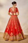 Buy_Masaba_Red Lehenga Heavy Raw Silk Embroidered Zardozi The Gulab Sherbet Bridal Set _Online