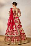 Shop_Masaba_Red Lehenga Heavy Raw Silk Hand Embroidery The Aalu Bukhara Bridal And Veil Set _Online