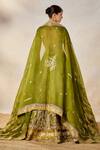 Buy_Masaba_Green Lehenga Heavy Raw Silk Embroidery Sequin Paan The Aam Panna Bridal Set 