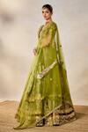 Masaba_Green Lehenga Heavy Raw Silk Embroidery Sequin Paan The Aam Panna Bridal Set _at_Aza_Fashions