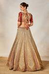 Masaba_Orange Lehenga Heavy Raw Silk Embroidery The Khubani Ka Meetha Bridal Set _Online