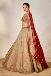 Masaba_Orange Lehenga Heavy Raw Silk Embroidery The Khubani Ka Meetha Bridal Set 