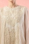 Buy_Ridhima Bhasin_Ivory Embroidered Sequin High Geometric Kurta And Sharara Set _Online_at_Aza_Fashions