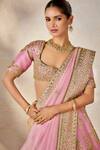 Shop_Masaba_Pink Lehenga Heavy Raw Silk Embroidered Zardozi The Gulab Barfi Bridal Set 