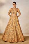 Masaba_Pink Lehenga Heavy Raw Silk And Tissue Embroidered The Agra Petha Bridal Set _Online