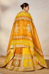 Masaba_Yellow Lehenga Heavy Raw Silk Embroidered Zardozi The Son Patissa Set _Online