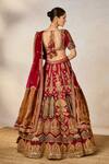 Buy_Masaba_Red Blouse- Heavy Raw Silk Embroidery Anant Bel The Anar Bagh Bridal Lehenga Set 