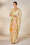 Shop_Masaba_Beige Saree Dupion Embroidered Gul Jharokha Bombat Barfi With Blouse _Online_at_Aza_Fashions