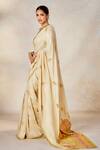 Masaba_Beige Saree Dupion Embroidered Gul Jharokha Bombat Barfi With Blouse _at_Aza_Fashions