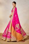 Masaba_Pink Lehenga Heavy Raw Silk Embroidery Zardozi The Gulaab Bridal Set _at_Aza_Fashions