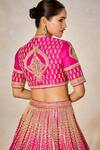 Buy_Masaba_Pink Lehenga Heavy Raw Silk Embroidery Zardozi The Gulaab Bridal Set _Online