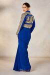 Masaba_Blue Blazer And Tube Thin Latchka Embroidery Zardozi The Saanjh Baug Skirt Set _at_Aza_Fashions