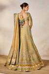 Buy_Masaba_Blue Lehenga Heavy Raw Silk Embroidery Zardozi Paan The Kesar Varak Bridal Set 