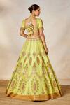 Masaba_Green Lehenga Heavy Raw Silk Embroidery Anasam The Pista Kulfi Bridal Set _Online