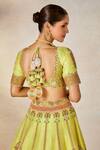 Buy_Masaba_Green Lehenga Heavy Raw Silk Embroidery Anasam The Pista Kulfi Bridal Set _Online